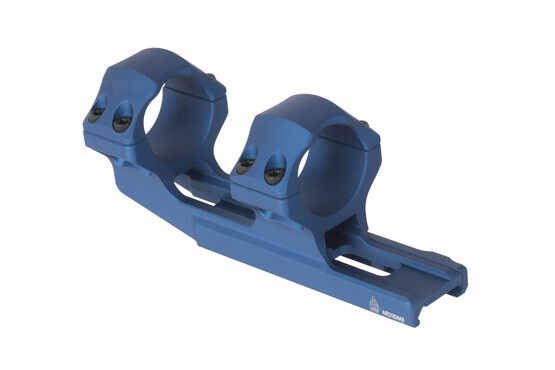 Leapers UTG ACCU-SYNC 30mm blue rifle scope mount with medium height rings has a lightweight skeletonized design